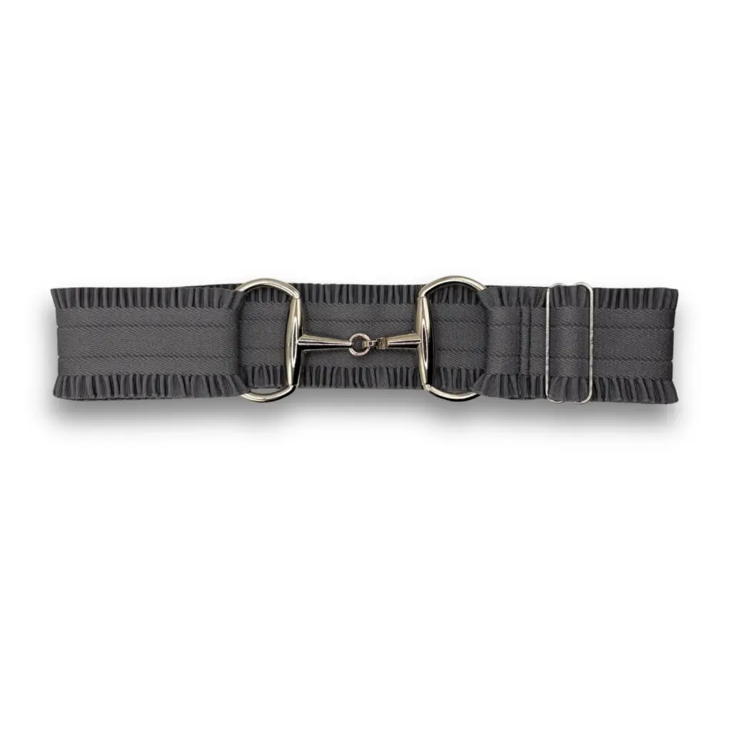 Cavallure elastische plooiriem snaffle grey